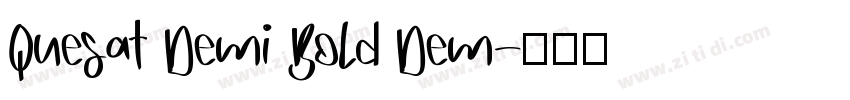 Quesat Demi Bold Dem字体转换